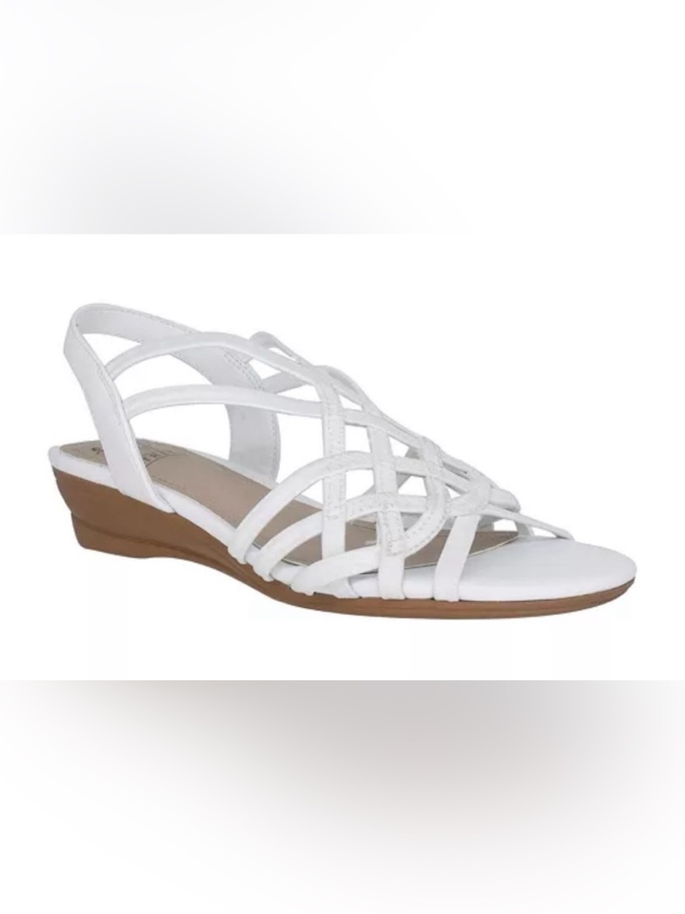 Women's White Strappy Slingback Sandal Sz 10 Bridal Wedding Guest Graduation